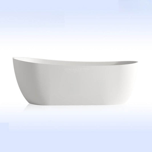 Ink freestanding roll top oval bathtub with soaking design, measuring 51 by 28 by 25 inches