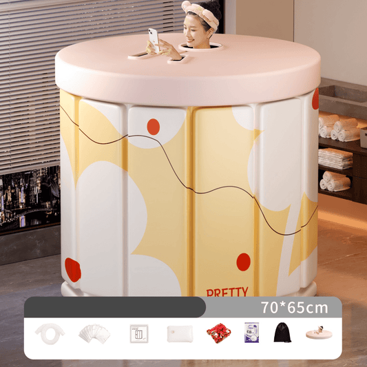 Foldable Adult & Kids Bathing Tub - Cute Panda Design with Excellent Insulation