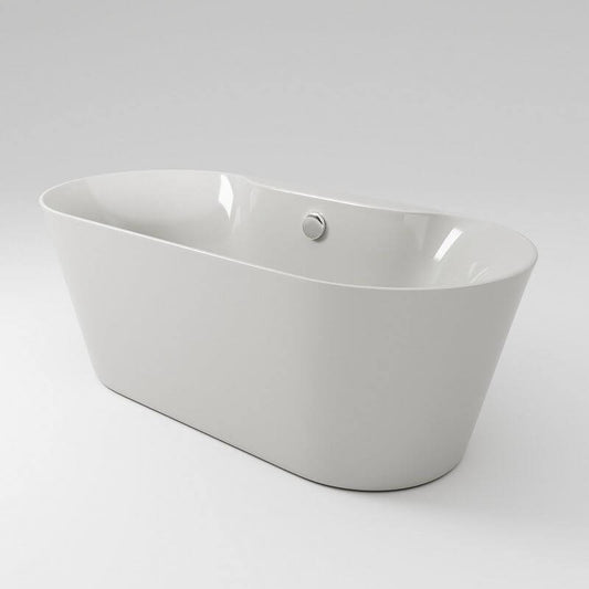 Oval Ink freestanding bathtub with roll top, contemporary style, made of durable PMMA, 54 by 29 inches