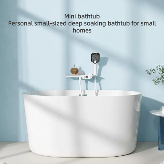 Elegante 35-Zoll ovale weiße Soaker-Badewanne aus Acryl-Material