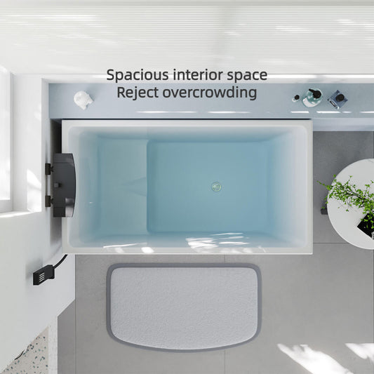 Weiße 47-Zoll rechteckige Acryl-Badewanne für Einzel-Soaker