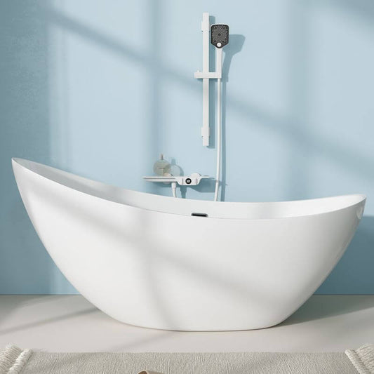 Chalk Contemporary Oblong Bathtub 59 Zoll