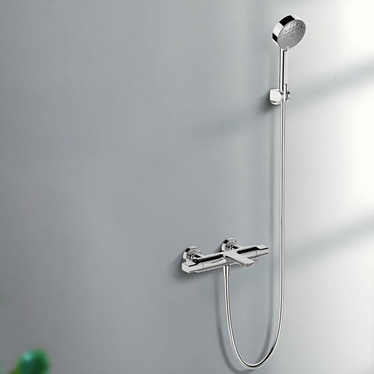 Elegant Chrome Bathtub Faucet Close-Up