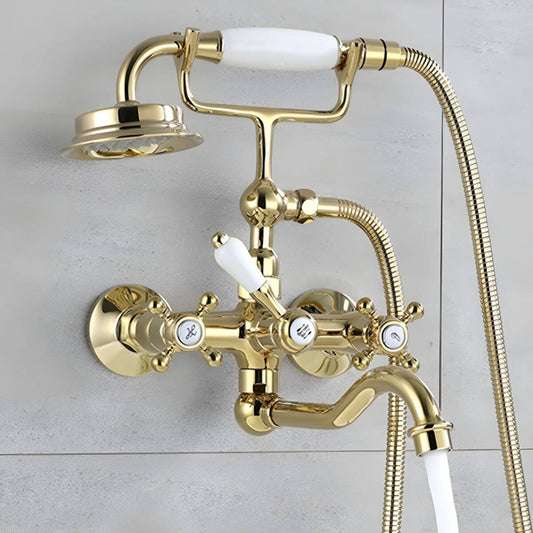 Eleganter traditioneller römischer Badewannen-Wasserhahn in Chrom