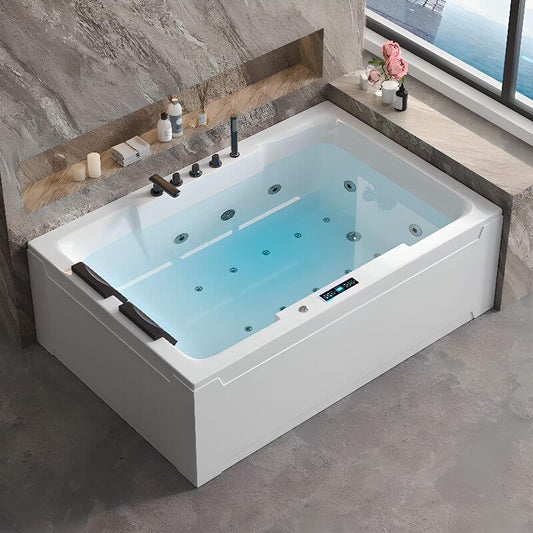 Freestanding air bath therapy bathtub with lighting, body jet, and heater for a luxurious experience main product image