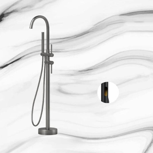 Copper free standing bathtub faucet with hand shower and hose for modern bathrooms