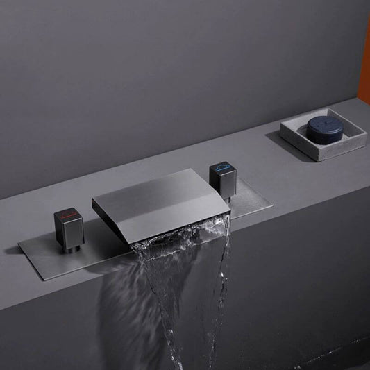 Robinet de Baignoire Romain Moderne en Cuivre avec Poignées à Bouton
