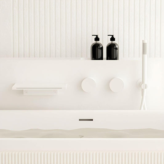 Bec de baignoire mural moderne en noir