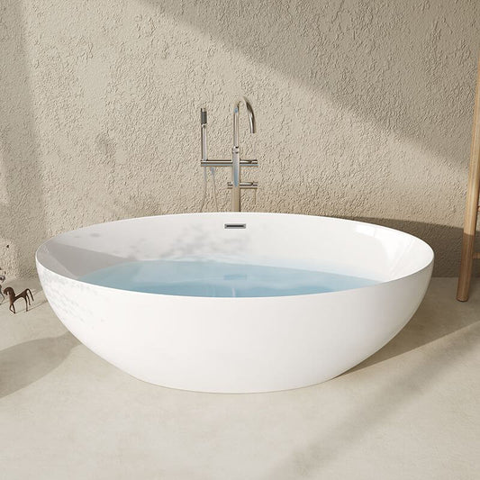Design à rebord roulé d'une baignoire de trempage autoportante