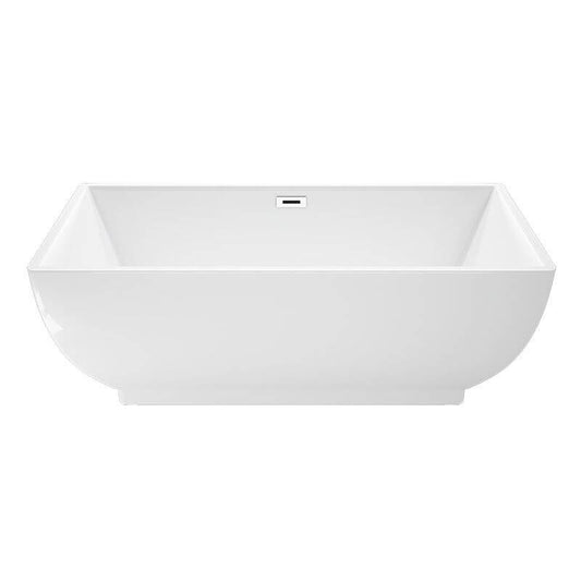 Baignoire de trempage rectangulaire avec design adossé au mur