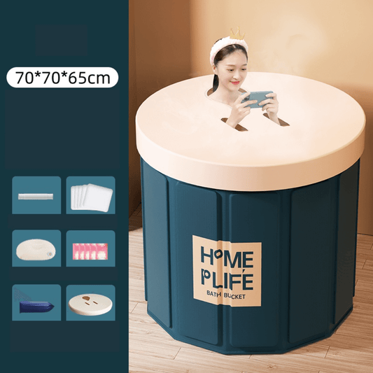 Quick Assembly Portable Bath Bucket for All Ages - Enjoy Soothing Baths Anytime, Anywhere