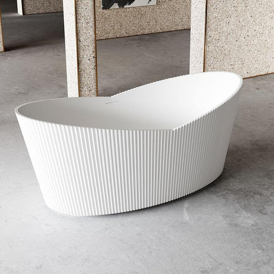 Oval freestanding Lucite bathtub with double slipper soaking design for modern bathrooms