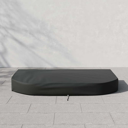 Heavy Duty Black Patio Chaise Lounge Cover - Waterproof Protection Main Product Image