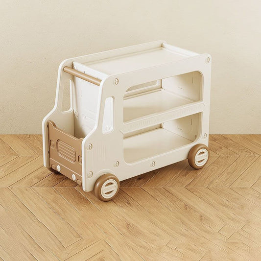 Kids' Car-Shaped Storage Unit with Open Shelves and Mobility Casters