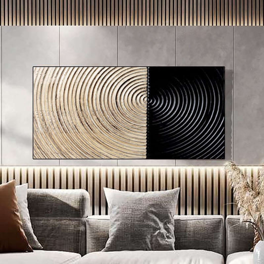Modern 3D UV Wall Art with Abstract Geometric Design and Frame Main Product Image