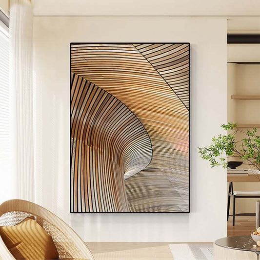 Modern Aluminium Alloy Frame Wall Art with Abstract Geometric Design Main Product Image