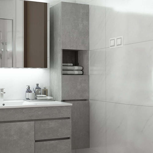 Modern Gray Plywood Wall-Mounted Bathroom Cabinet with Storage Main Product Image