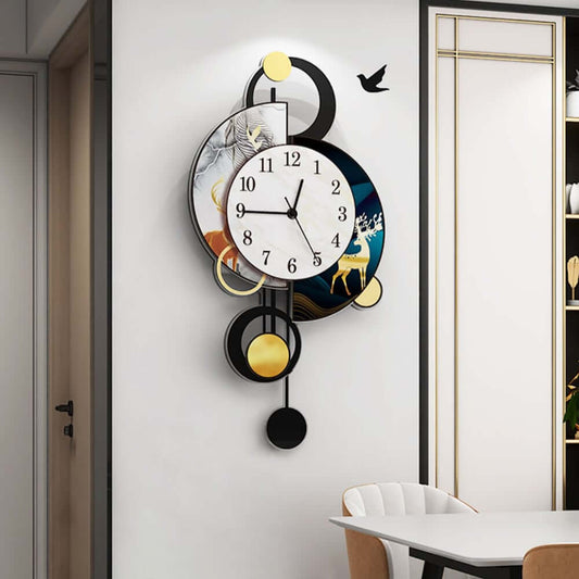 Modern Metal Wall Clock with Quartz Movement and Novelty Design Main Product Image