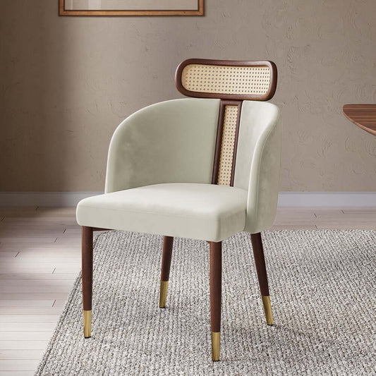 Modern Velvet Dining Side Chairs with High Back, Set of 2 Main Product Image