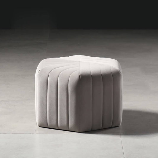 Modern Velvet Hexagon Pouf Ottoman, No Assembly Required Main Product Image