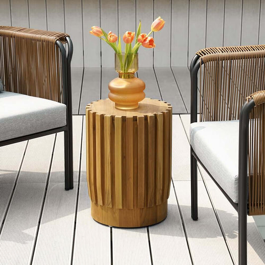 Natural Teak Rustic Rectangle Coffee Table - Seats 3 Main Product Image