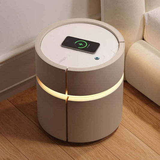 Nightstand With Wireless Charging And LED Light Main Product Image