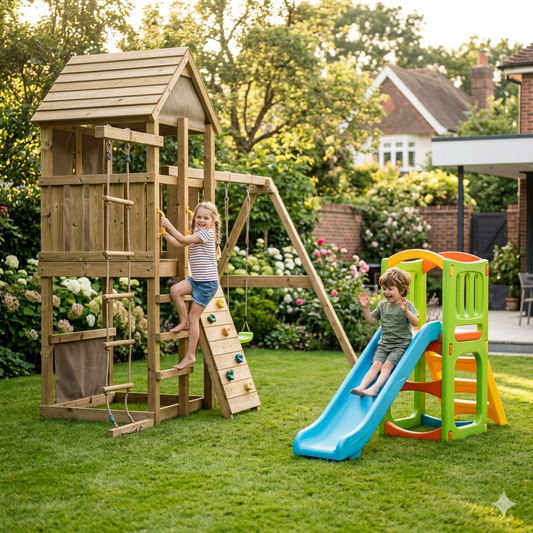 Wooden vs. Plastic Climbers & Slides: Which is Best for Your Kids?