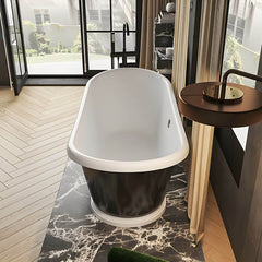 Modern Double Slipper Oval Acrylic Freestanding Soaking Bathtub Bathtubs