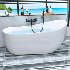 Antique Finish Single Slipper Bathtub Modern Soaking Oval Bathtub Bathtubs