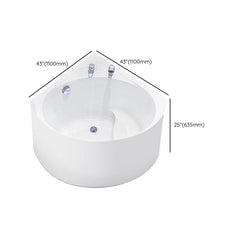Nook Corner Bathtub with Seat, 2 Handles, Compression Faucet, Valve, Back to Wall, Soaking, Tub with Silver 5-Piece Set, 35"L x 35"W x 25"H Bathtubs