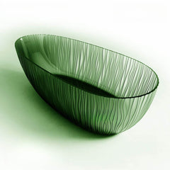 Ink Resin Freestanding Bathtub with Roll Top, Oval Shape in Simplistic Style & Soaking Therapy Bathtubs