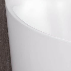 Nook Corner Bathtub with Seat, Back to Wall, Chalk Color, Modern Simple Style, Soaking Therapy, PMMA Material, 31.5"L x 31.5"W x 24.8"H, Tub Bathtubs
