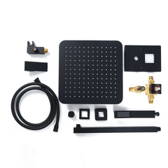 12-Inch Modern Brass Rain Shower System with Hand Shower