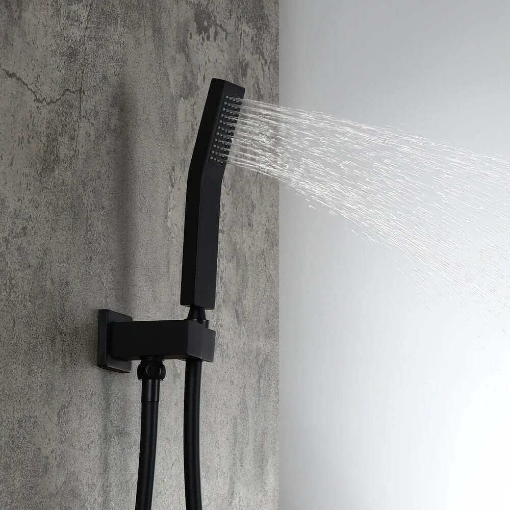 12-Inch Modern Brass Rain Shower System with Hand Shower