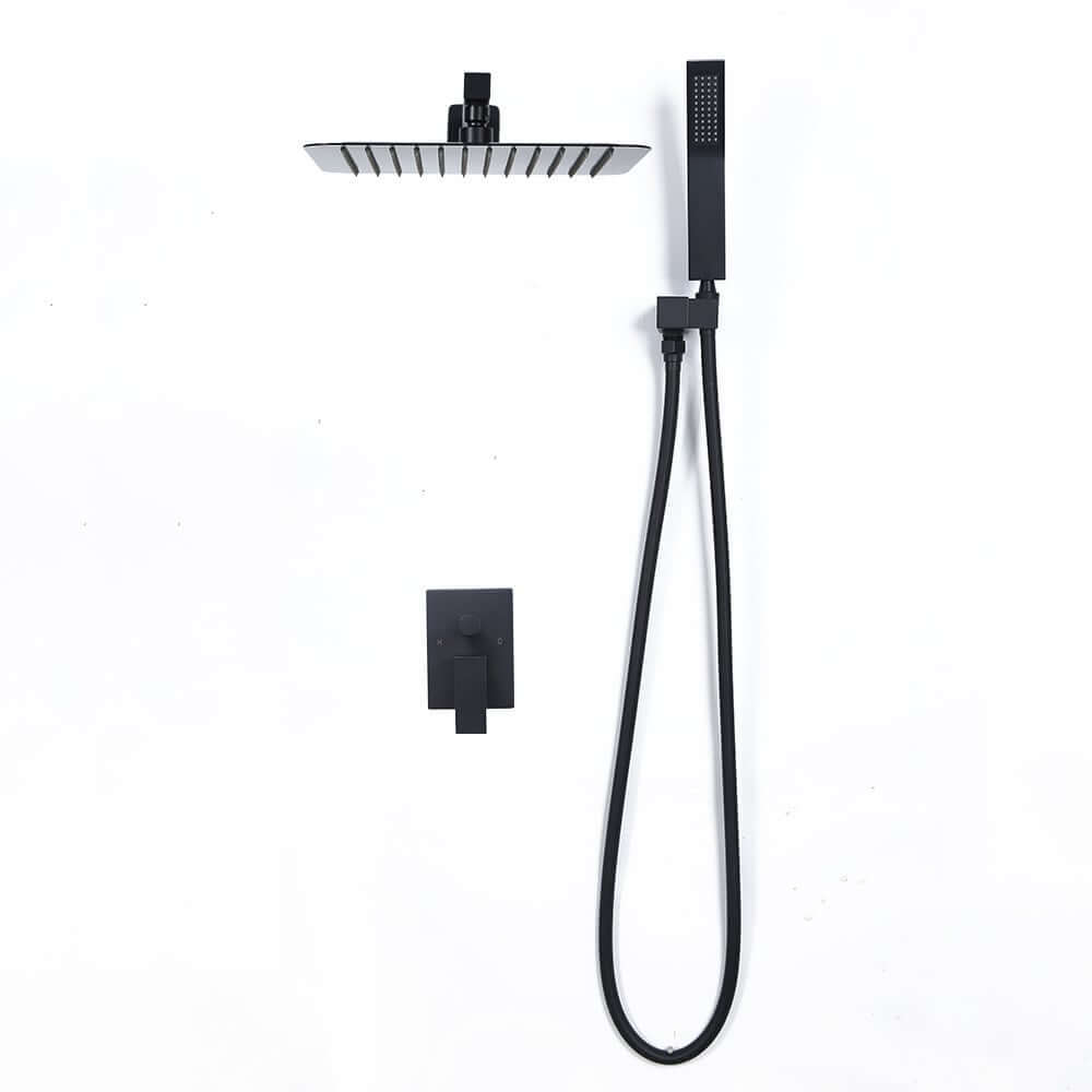 12-Inch Modern Brass Rain Shower System with Hand Shower