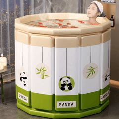 Foldable Adult & Kids Bathing Tub - Cute Panda Design with Excellent Insulation