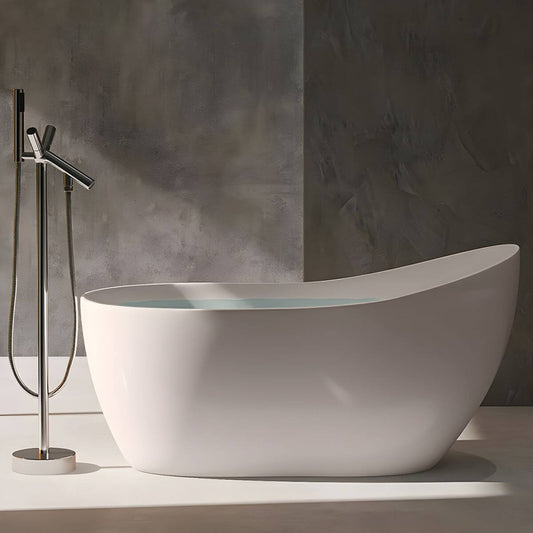 Modern Style Freestanding Soaking Bathtub Single Slipper Acrylic Bathtub for Bathroom Bathtubs