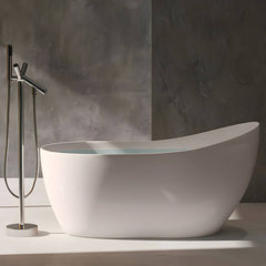 Modern Style Freestanding Soaking Bathtub Single Slipper Acrylic Bathtub for Bathroom Bathtubs
