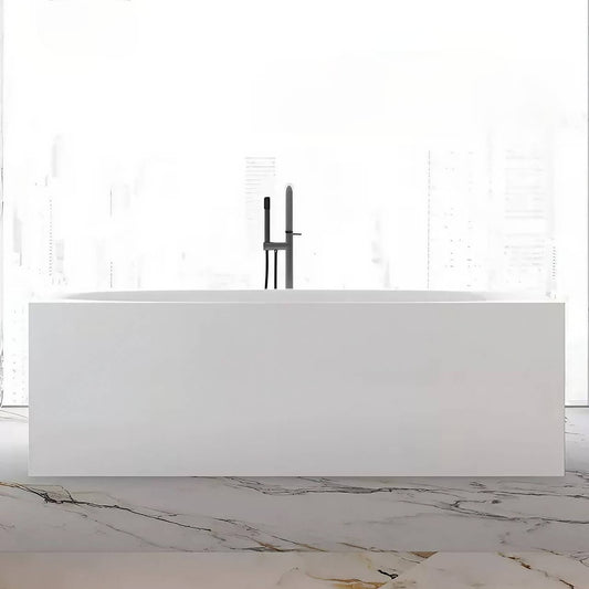 Bright White 67-Inch Acrylic Soaking Bathtub for a Single User
