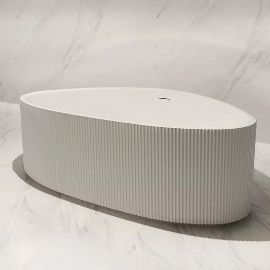 Bright White 71-Inch Acrylic Triangle Double Soaking Bathtub in Modern Bathroom