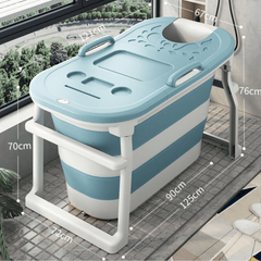 Modern Foldable Bath Tub for Adults - Space-Saving Design with Insulation Lid