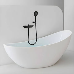 Modern Freestanding Single Slipper Oval Acrylic Soaking Bathtub Bathtubs
