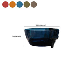 Ink Resin Orbicular Freestanding Bathtub, 51"L x 51"W x 22"H Bathtubs