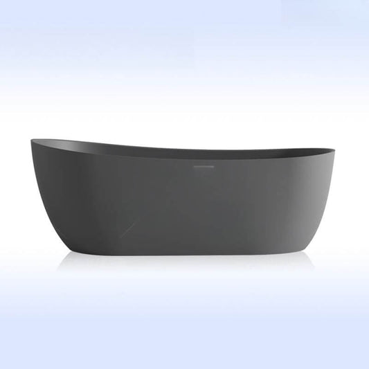Ink freestanding roll top oval bathtub with soaking design, measuring 51 by 28 by 25 inches