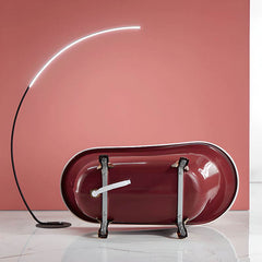 Modern Lucite Elliptical Clawfoot Bathtub with Single Slipper Design for Soaking Bathtubs