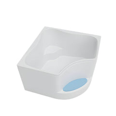 Corner Bathtub Seat Included Acrylic Pop-Up Drain Soaking in White - 35"L x 35"W x 25"H Tub Bathtubs