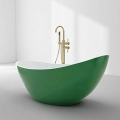 Modern Freestanding Single Slipper Oval Acrylic Soaking Bathtub Bathtubs