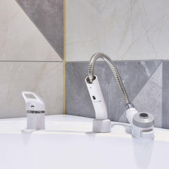 Nook Corner Bathtub with Seat, 2 Handles, Compression Faucet, Valve, Back to Wall, Soaking, Tub with Silver 5-Piece Set, 35"L x 35"W x 25"H Bathtubs