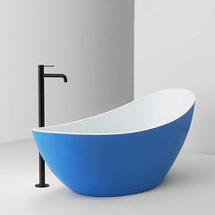 Modern Freestanding Single Slipper Oval Acrylic Soaking Bathtub Bathtubs