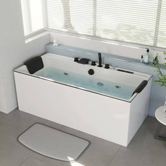 Eco-Friendly 47-Inch Rectangular Bathtub with Multi-Function Features